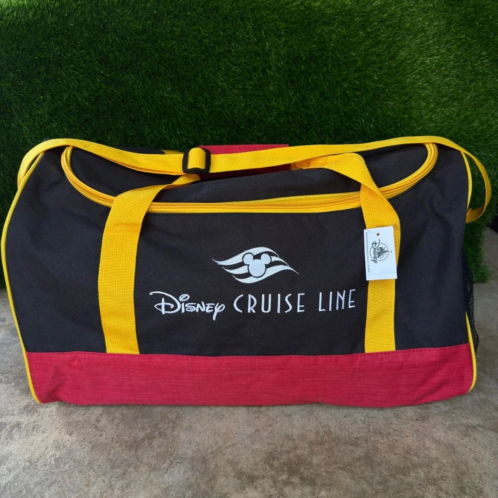 Vintage NWTDisney Cruise Line Duffle Bag Travel Gym Luggage Black Red OS